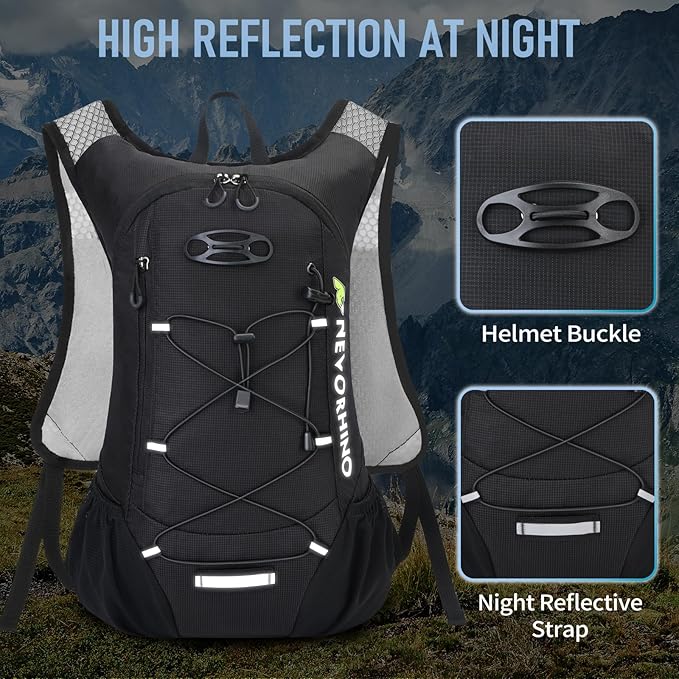 Lightweight Hydration Backpack Running Backpack with 2L Water Bladder Hydro Water Daypack for Cycling Hiking Rave for Men Women
