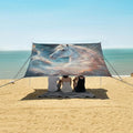 ALAZA Unicorn Head Nebula Beach Tent Sun Shelter Portable Canopy Sunshade for Outdoor Camping Picnics Backyard Fun 10x9 ft