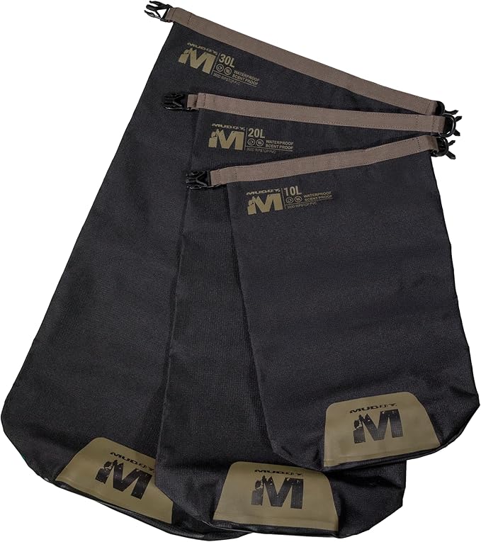 Muddy Outdoors Waterproof Dry Bag Set – Black