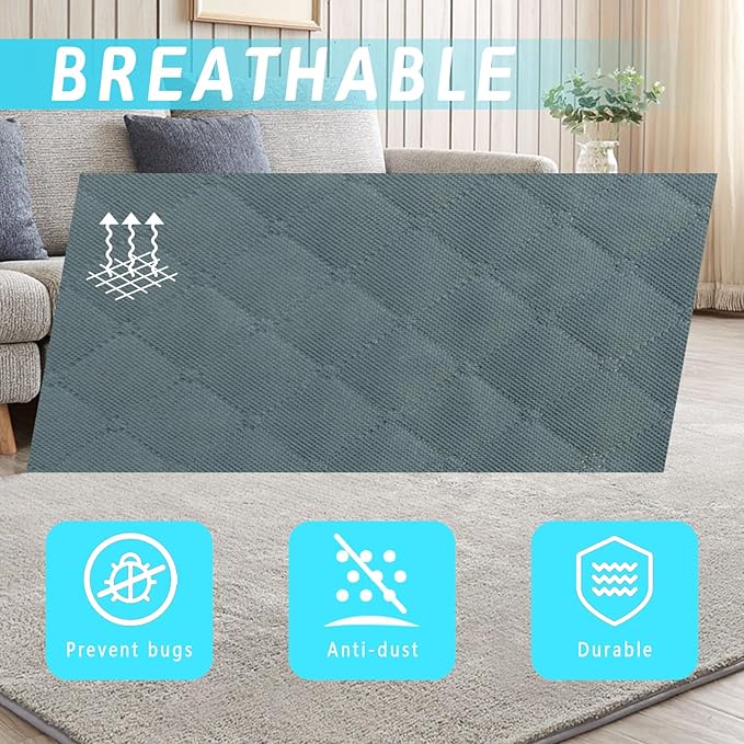 WFK handbag 4-piece set foldable thick fabric storage bag used for organizing bedrooms wardrobes and wardrobes Can store clothes blankets plush toys gray
