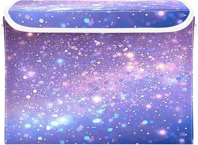 Diamonds Crystals Gradient Glitter Decoration Sequins Peach Purple Blue Cyan White Yellow Storage Bin with Lid Foldable