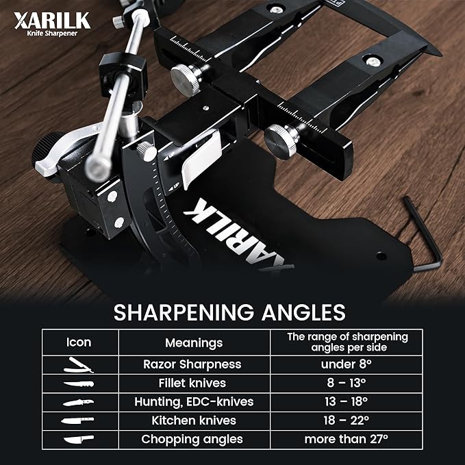 GEN3 Guided Knife Sharpening System Aluminium | Professional knife sharpener Knife Sharpening Kit W / 3 Al Plates Diamond (320# 800# 2000#) for For Hunting &amp Kitchen Knives