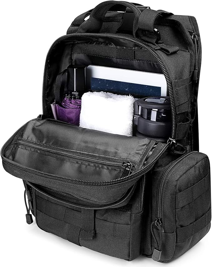 G4Free Large Tactical EDC Sling Bag Backpack Military Molle Bag Single Strap Shoulder Backpack for Men | EDC Adjustable Holder