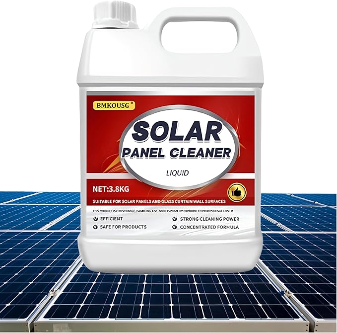 Solar Panel Cleaner Super Industrial Grade Concentrated Solar Panel Cleaning - Fast Dry Remove DirtDustDroppingsOilsFingerprintsWater Spots (3.8 KG)