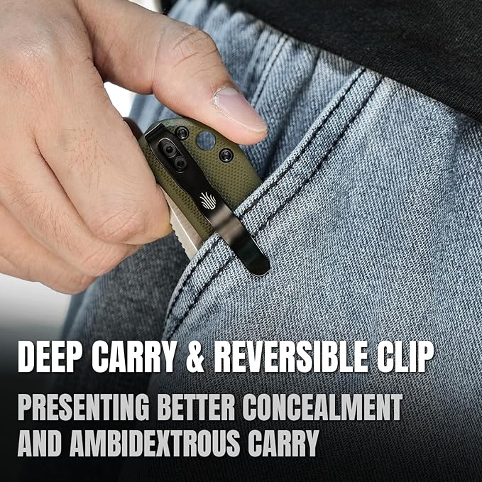 Kizer Nice Guy Pocket Folding Knife 2.84” D2 Steel Blade knives G10 Handle Small EDC Knife Liner Lock Flipper Knife for Men Women Sharp Camping Hiking Hunting Survival Knife V3011M2