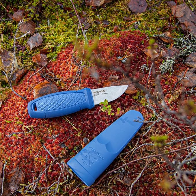 Morakniv Eldris Fixed-Blade Pocket-Sized Knife with Sandvik Stainless Steel Blade and Plastic Sheath 2.2-Inch.