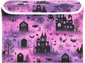 Pink Halloween Castles Cat Tombstones Storage Box with Lid 1 PC Foldable Storage Bin with Lids Stackable Storage Bins Cube Closet Organizer Basket with Flip-Top Lid &amp Handles for Shoes Books