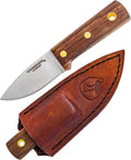 Condor Tool &amp Knife Compact Kephart Knife - 1095 High-Carbon Steel Blade - Ergonomic Walnut Handle - Premium Handcrafted Leather Sheath - Ideal for Survival Camping and Outdoor Adventures