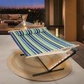 SUNCREAT Hammocks Stand Alone Hammock with Solar Powered Lights Portable Standing Hammock Green
