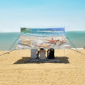 ALAZA Starfish Palm Seashells Summer Beach Sand Beach Tent Sun Shelter Portable Canopy Sunshade for Outdoor Camping Picnics Backyard Fun 10x9 ft