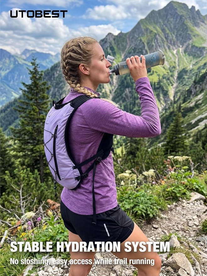 UTOBEST 10L Running Hydration Vest with 2L Bladder – Lightweight Trail Running Vest for Women &amp Men Adjustable Marathon Backpack for Running