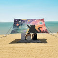 ALAZA Cat Stone Beach Tent Sun Shelter Portable Canopy Sunshade for Outdoor Camping Picnics Backyard Fun 10x9 ft