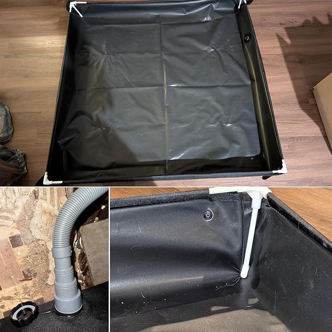 Folding Camping Shower Basins with Drainages Hose Portables Shower Tray for Beach Travel