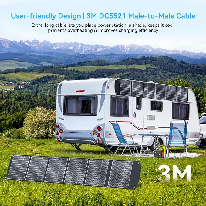 400W Portable Solar Panel for Most Power Stations Foldable &amp Lightweight Solar Suitcase with Kickstands 40V MC4 &amp Multi-Output for Solar Generators RVs Camping and Outdoor Use