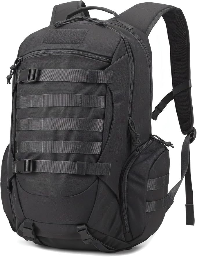 35L Tactical Backpack for Men MOLLE Military Bug Out Bag Waterproof Rucksack for Hiking with Hydration Port Black