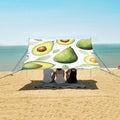 ALAZA Avocado Print Beach Tent Sun Shelter Portable Canopy Sunshade for Outdoor Camping Picnics Backyard Fun 10x9 ft