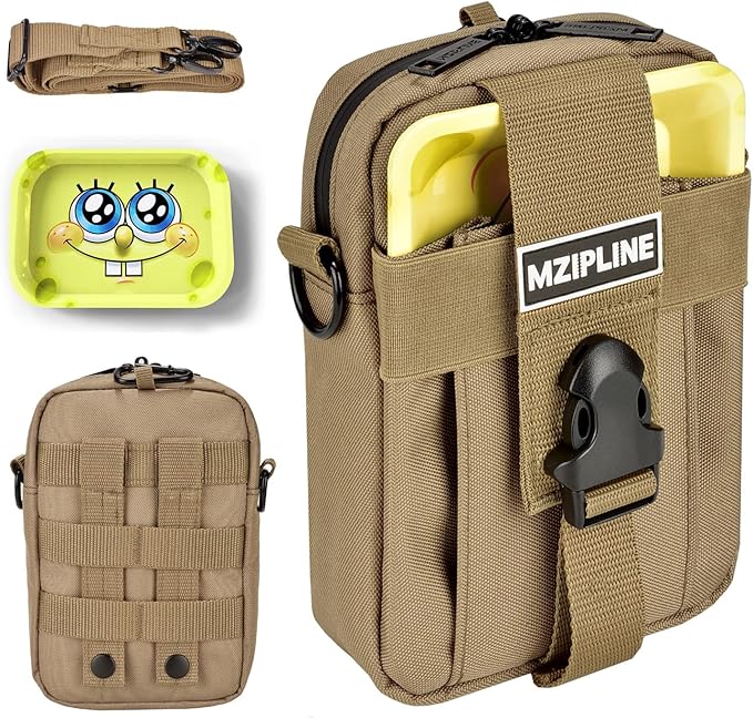 Tactical Pouch- Smell Proof -Bag Crossbody Sling Shoulder Bags with Carbon Lining for Man