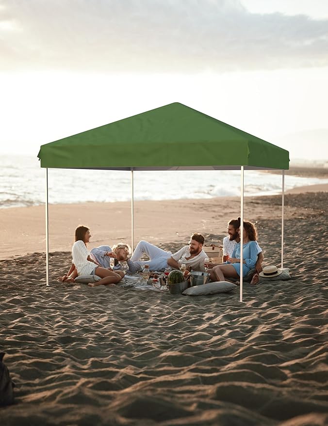 10 X 10ft Pop-Up Canopy Foldable Outdoor Sunshade Shelter One-Push Setup Tent for Events Parties Camping and Commercial Use. Instant Setup Tent Shelter with 1 Removable Sidewalls+ Gray