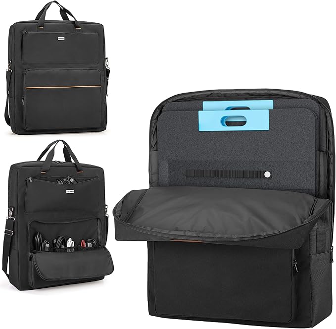 Solar Panel Storage Bag Solar Panel Carrying Case Compatible with Anker SOLIX PS30 PS100 PS200 Carrier Box Protective Case for 2 Panels Carry Cover with Pockets &amp Handles Bag Only