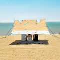 ALAZA Blue Ice Cream Sprinkles Waffle Beach Tent Sun Shelter Portable Canopy Sunshade for Outdoor Camping Picnics Backyard Fun 10x9 ft
