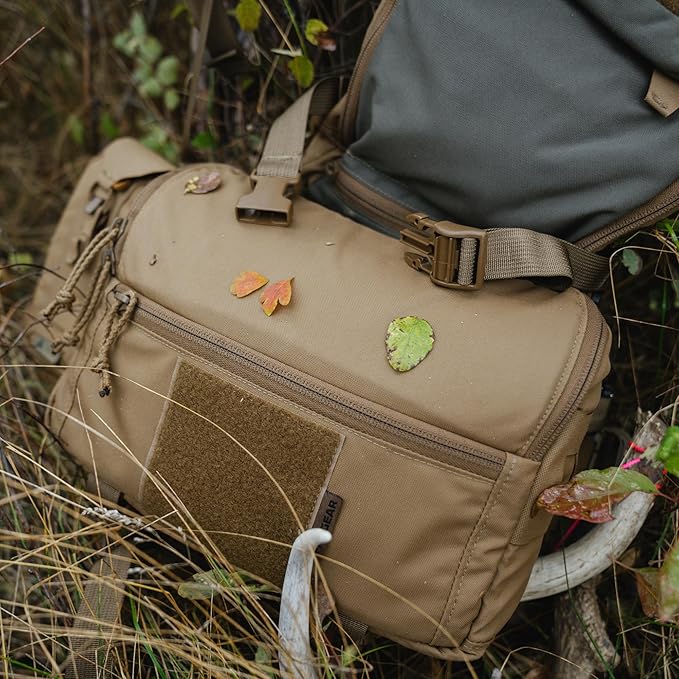 FHF Gear Lumbar Pack – MOLLE-Compatible Hip Belt Storage Pouch for Hunting Tactical &amp Fishing Gear with Zippered Pockets