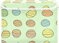 Christmas Storage Baskets with Lids Cute Easter Egg Collapsible Bins Stackable Fabric Linen Baskets Closet Organizer Container 16.5x12.6x11.8