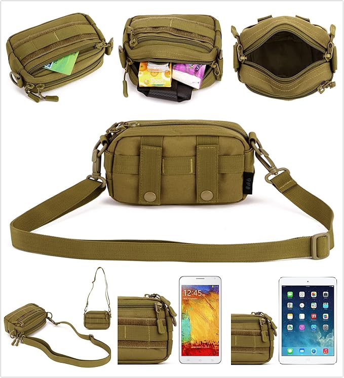 UNISTRENGH Tactical Pouch Molle Mini Modular Admin Pouch for Tactical Vest Chest Waist Pack Utility Tool Pouch Tactical EDC Bag
