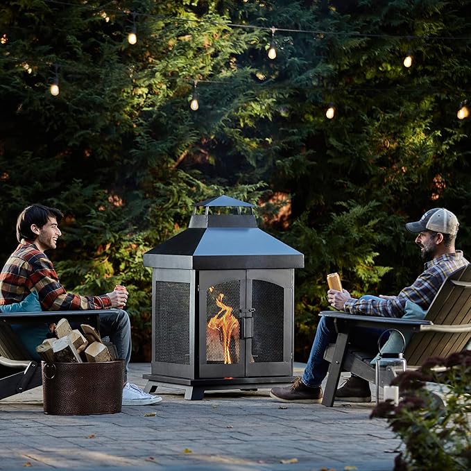 Endless Summer 45 Wood Burning Steel Outdoor Fireplace