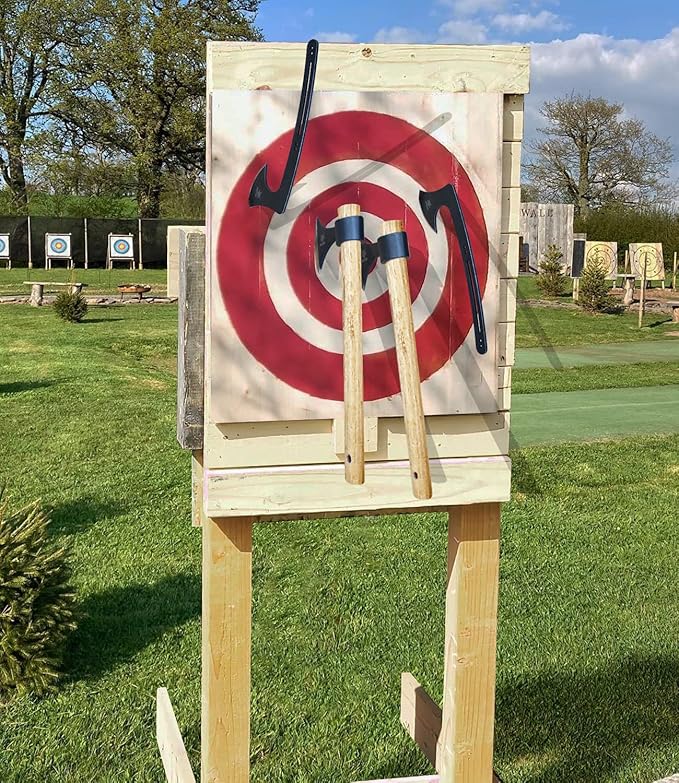 Throwing Axes 2 Pack 16.2-inch Throwing Tomahawks High Carbon Steel &amp Wooden Handle for Axe Throwing Recreation and Competition