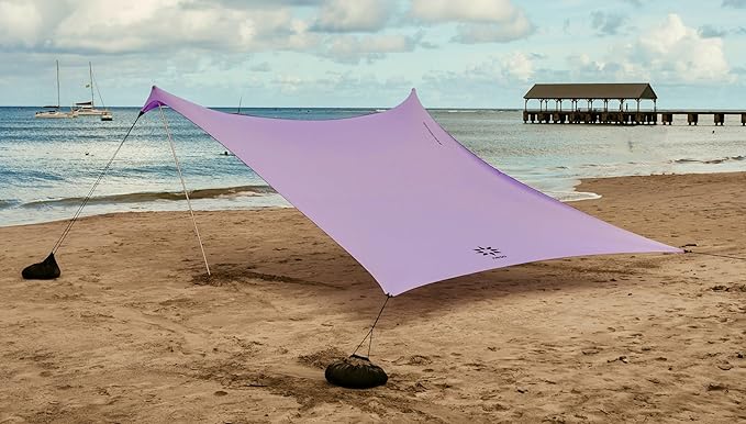 Neso Grande Portable Beach Tent Sun Shelter - Lightweight Beach Shade Canopy - Easy Setup for Family Outings - Patented Reinforced Corners - UPF 50+ Sun Protection