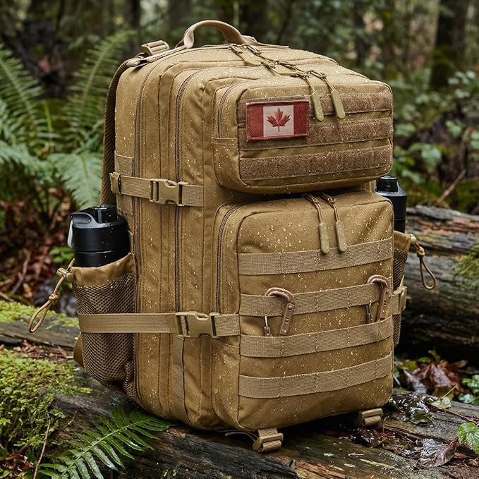 45L Tactical Backpack for Men Women Military Assault Pack with MOLLE Large 3 Day Bug Out Bag for Hiking Camping