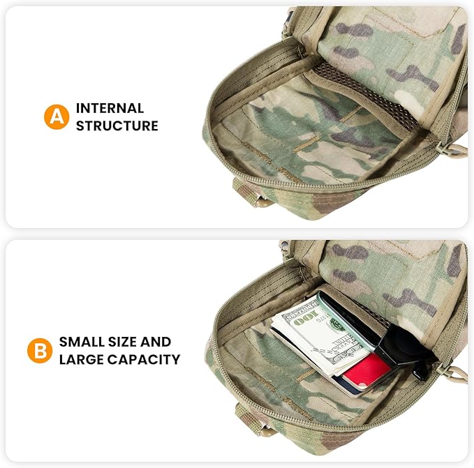 EXCELLENT ELITE SPANKER Tactical EDC Pouch Molle Utility Tool Pouches Gadget Organizer Pocket Waist Belt Bag