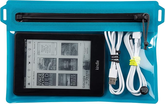 Nite Ize RunOff Waterproof Travel Pouch with TRU Zip - Dry Pouch for Phone &amp Travel Necessities - Touchscreen Friendly - Waterproof with Reliable Zipper - Blue Medium
