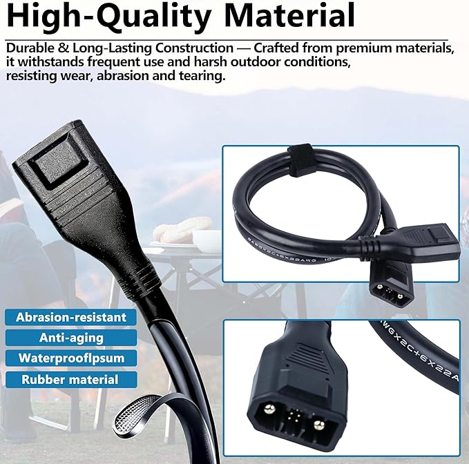 XT150 Extra Battery Connection Cable | Compatible with EcoFlow Delta 2/2 Max/Max/3/3 Plus/3 1500 &amp Wave 2/3 | (Not for Delta Pro 3/Pro/Ultra/3 Max) | 39.37in/1m