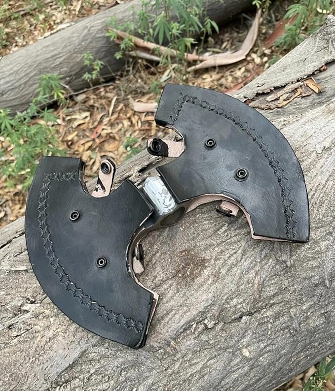 Empire Handmade Carbon Steel Viking Beautiful Double Edge Axe Head - Bearded Axe - Hand Forged Axe Head with Leather Sheath by Empire Industry