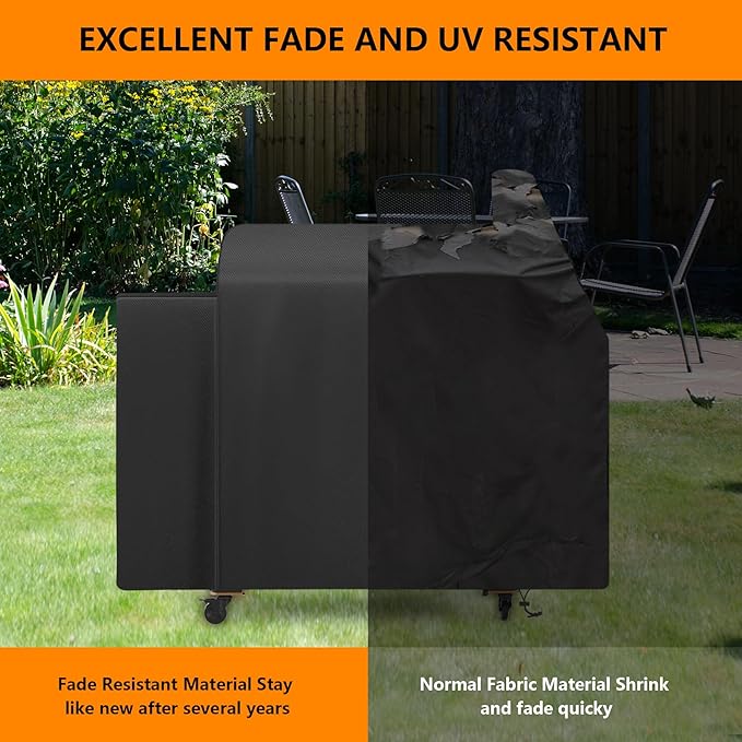 Grill Cover for Pit Boss Savannah Onyx Edition Pellet GrillAll-Weather Outdoor Heavy Duty 600D Waterproof Pitboss PB1500NX Smoker Cover for Pit Boss Savannah Onyx 1500 Pellet GrillBlack