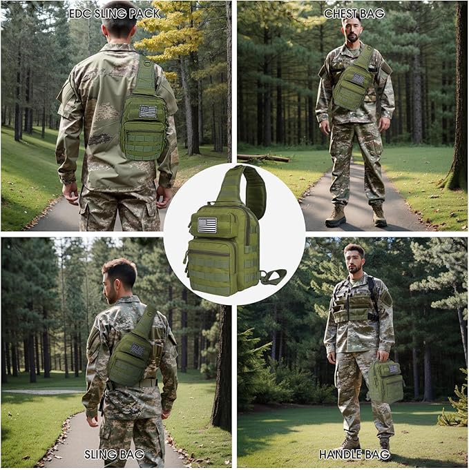 HAOMUK Tactical Sling Bag Backpack Military Rover Shoulder Sling Pack Small EDC Crossbody Chest Bag for Men
