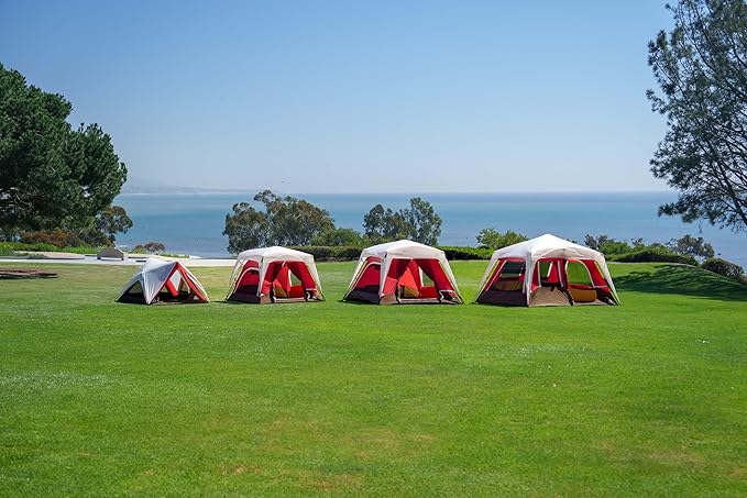 Rapid Series Quick Setup Camping Tent Integrated Steel Frame Family Tent Made with Waterproof 150d Fabric and 190d Fabric Rain Fly for Family Outdoor Camping