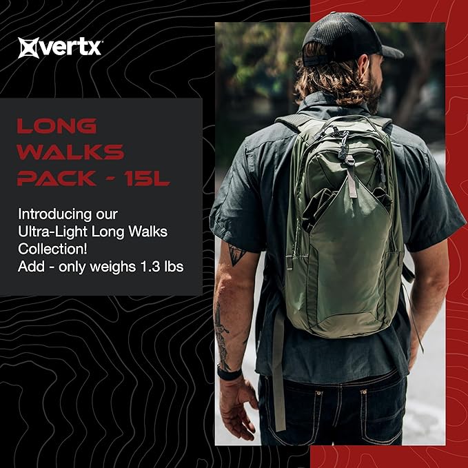 Vertx Long Walks Pack 15L Tactical Backpack EDC Gear Bag for CCW Travel Work Hiking Outdoors Royal Blue