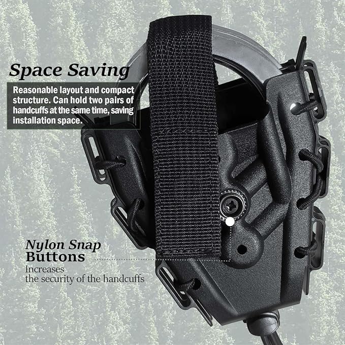 Molle Handcuff Pouch Cuff Case for Duty Belt Fit Handcuff Holder for Duty Belt and Handcuffs Holster