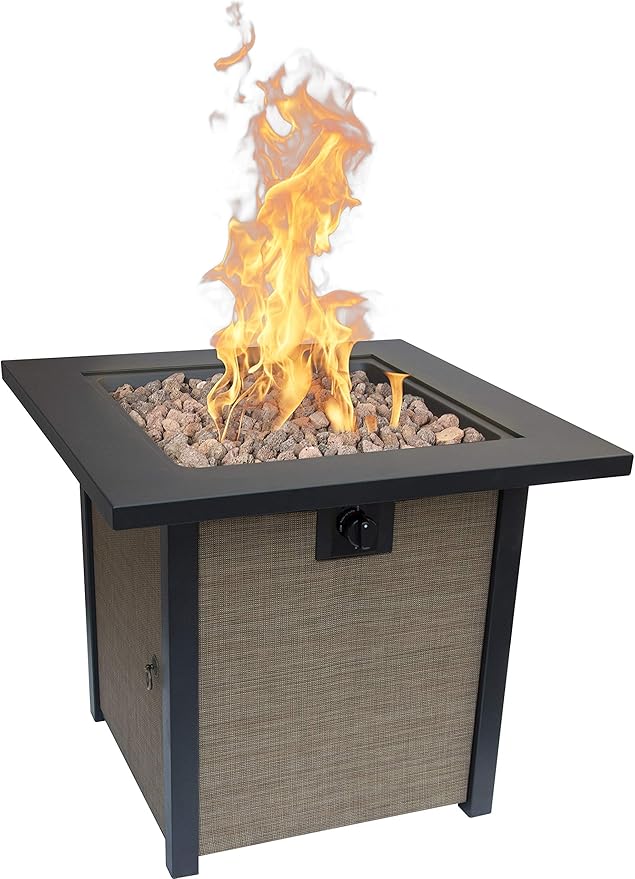 Bond Manufacturing 51846 28in Woodleaf Fire Pit Black/Tan