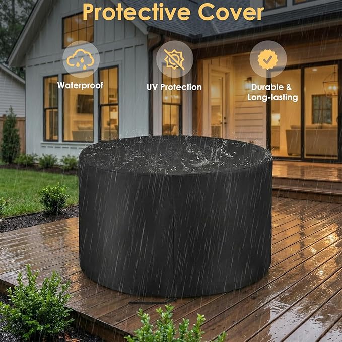TLSUNNY 30in Propane Fire Pit Table 50000 BTU Auto-Ignition Outdoor Patio Fire Pit with Waterproof Cover Blue Fire Glass &amp Convertible Lid – CSA Certifiedfor Patio BalconyGarden Grey