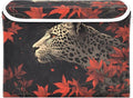 AIXIWAWA Lidded Storage Cube (Leopard Leaves) Fabric Foldable Closet Bins with Flip Lid and Handles Organizer Basket Container 16.5 x 12.6 x 11.8 IN