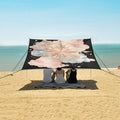 ALAZA Moon Stars Compass Alchemy Beach Tent Sun Shelter UPF50+ Protection Beach Shade Canopy w/ 4 Sandbags for Outdoor Camping Fishing Backyard Fun Picnic 10x9 ft