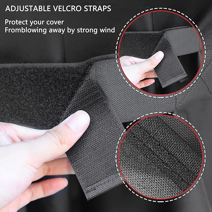 Excavator Cover Waterproof Digger Covers with Zipper and 2 Adjustable Velcro Excavators Protection Heavy Duty 600D Oxford cloth (43*31*24/63inchBlack)