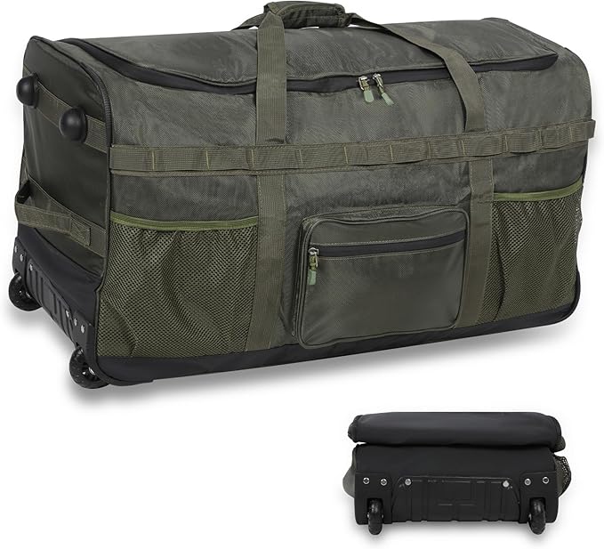 REDCAMP 85L/120L/140L Foldable Duffle Bag with Wheels Large Travel Duffel Bag
