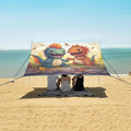 ALAZA Two Cute Dinosaurs Having Fun Beach Tent Sun Shelter Portable Canopy Sunshade for Outdoor Camping Picnics Backyard Fun 10x9 ft