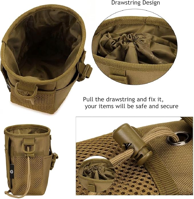Tactical Slingshot Balls Pouch Molle Drawstring Small Dump Pouch Military Storage Case Holster Utility Belt Fanny Hip Holster Bag Gadget Gear Pack Tool Pocket