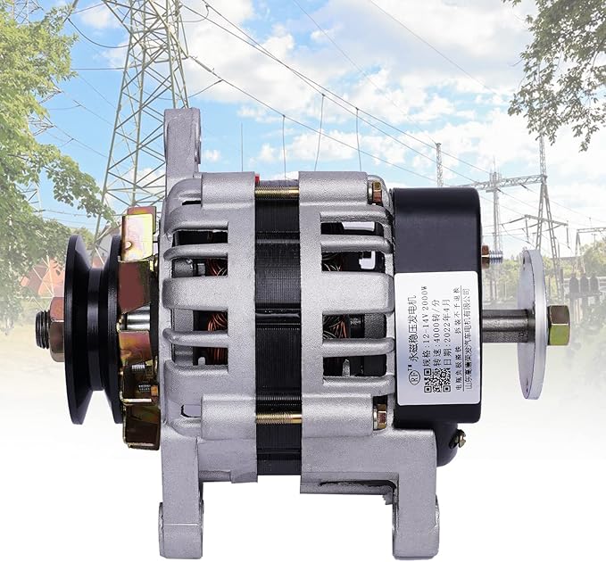 2000W PMA Permanent Magnet Generator DC Brushless Low Rpm Alternator Double Wheel Generator Agriculture (12V/ Double Wheel)