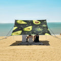 ALAZA Avocado Starrry Sky Beach Tent Sun Shelter Portable Canopy Sunshade for Outdoor Camping Picnics Backyard Fun 10x9 ft